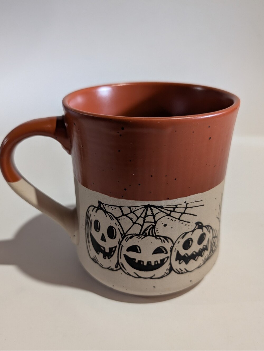 Cobwebs & Cauldrons Halloween Coffee Tea Mug Cup Pumpkin Cobwebs Spooky